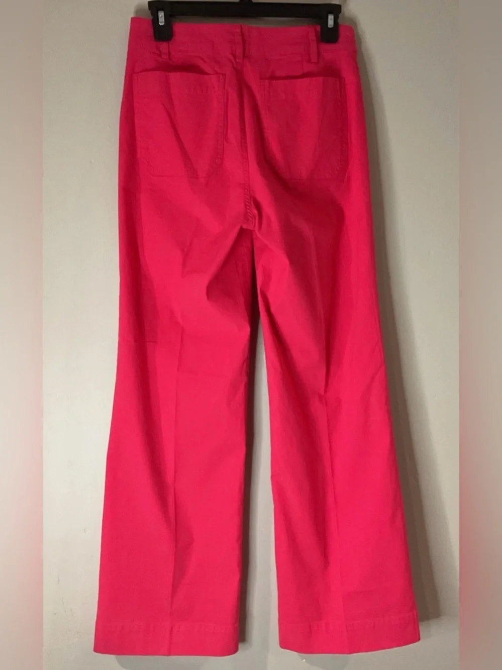 J.Crew Women’s Lizzie Wide Leg High Rise Linen Blend Jeans/Pants Hot Pink Sz 25